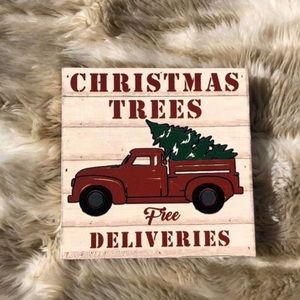 Christmas Tree Wood Sign